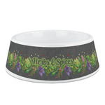 Herbs & Spices Plastic Dog Bowl - Medium