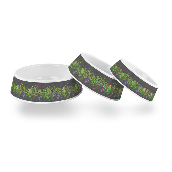 Herbs & Spices Plastic Pet Bowls - PARENT MAIN