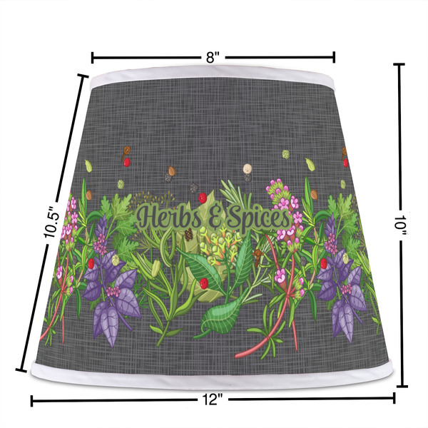 Herbs & Spices Poly Film Empire Lampshade - Dimensions