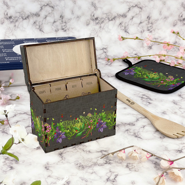 Herbs & Spices Recipe Box - Full Color - In Context