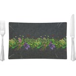 Herbs & Spices Rectangular Glass Lunch / Dinner Plate - Single or Set (Personalized)