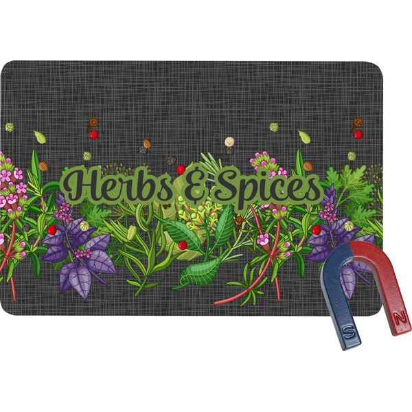 Custom Herbs & Spices Rectangular Fridge Magnet (Personalized)