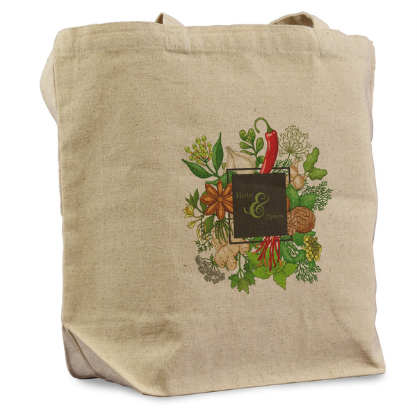Custom Herbs & Spices Reusable Cotton Grocery Bag - Single