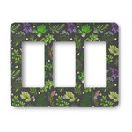 Herbs & Spices Rocker Style Light Switch Cover - Three Switch