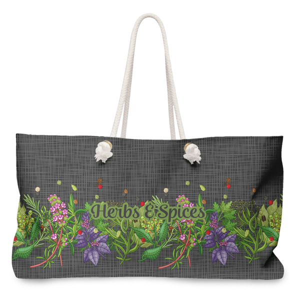 Custom Herbs & Spices Large Tote Bag with Rope Handles