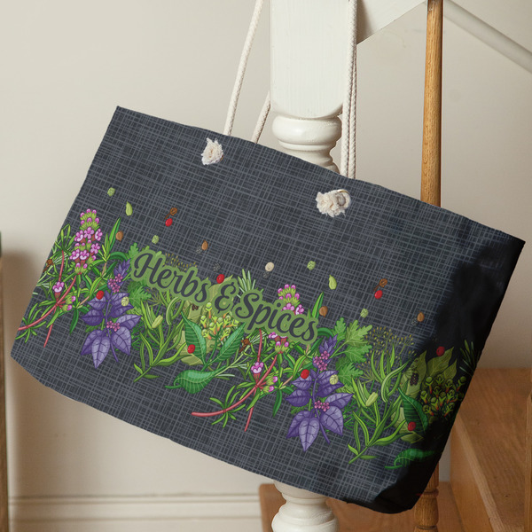 Herbs & Spices Large Rope Tote - Life Style