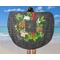 Herbs & Spices Round Beach Towel - In Use