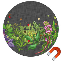Herbs & Spices Round Car Magnet - 10" (Personalized)