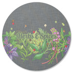 Herbs & Spices Round Rubber Backed Coaster (Personalized)