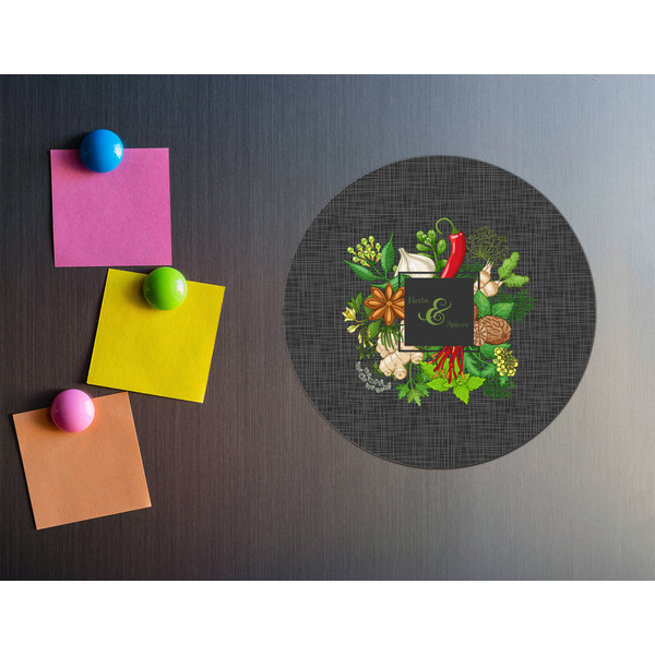 Herbs & Spices Round Fridge Magnet - LIFESTYLE