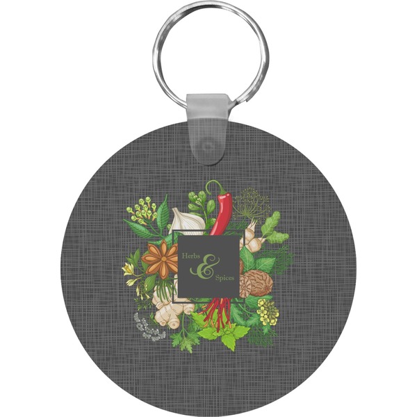 Herbs & Spices Round Keychain (Personalized)