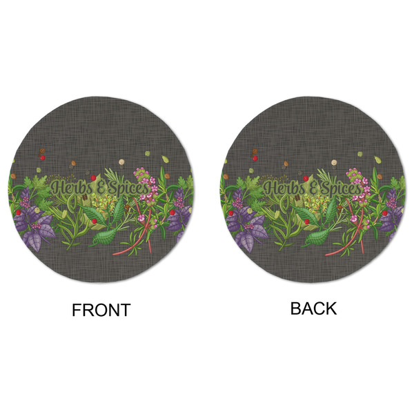 Herbs & Spices Round Linen Placemats - APPROVAL (double sided)