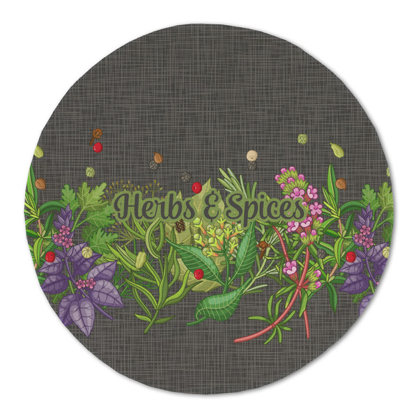 Custom Herbs & Spices Round Linen Placemat