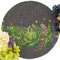 Herbs & Spices Round Linen Placemats - Front (w flowers)
