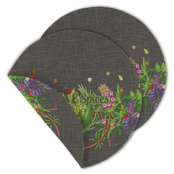 Herbs & Spices Round Linen Placemat - Double Sided
