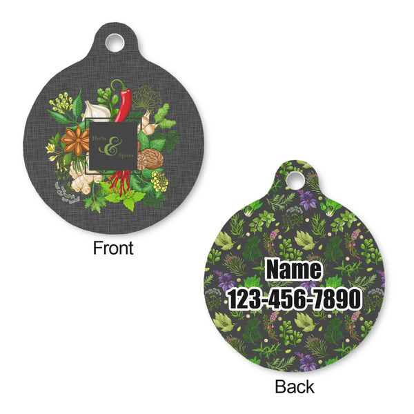 Herbs & Spices Round Pet ID Tag - Large - Approval