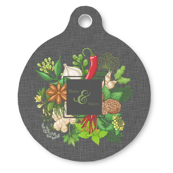 Custom Herbs & Spices Round Pet ID Tag - Large