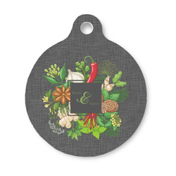 Herbs & Spices Round Pet ID Tag - Small