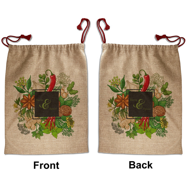 Custom Herbs & Spices Santa Sack - Front & Back