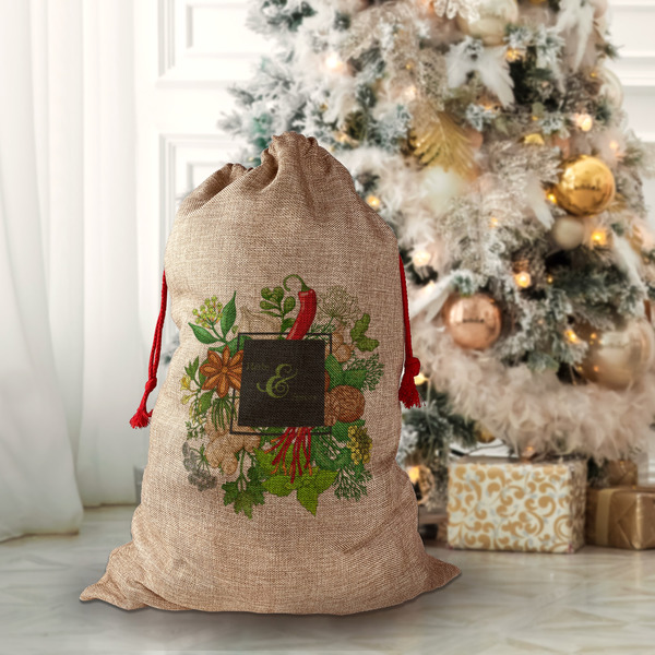Herbs & Spices Santa Bag - Front (stuffed)