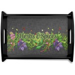 Herbs & Spices Black Wooden Tray - Small (Personalized)