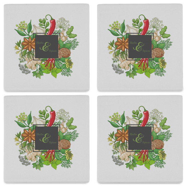 Herbs & Spices Set of 4 Sandstone Coasters - See All 4 View