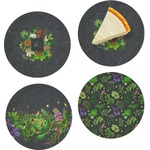 Herbs & Spices Set of 4 Glass Appetizer / Dessert Plate 8" (Personalized)