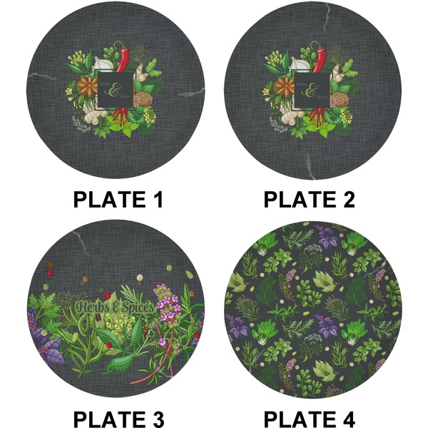 Herbs & Spices Set of Lunch / Dinner Plates (Approval)