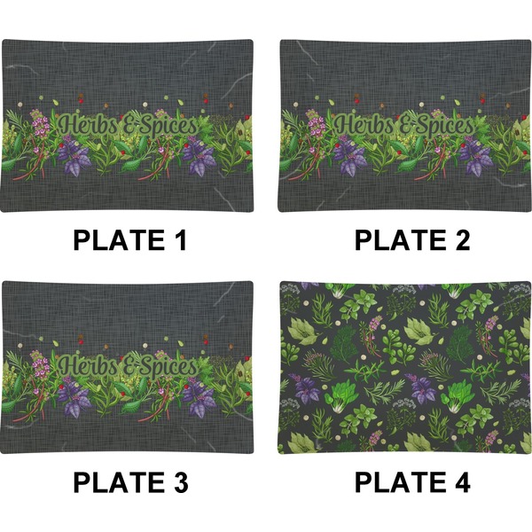 Herbs & Spices Set of Rectangular Appetizer / Dessert Plates (Approval)