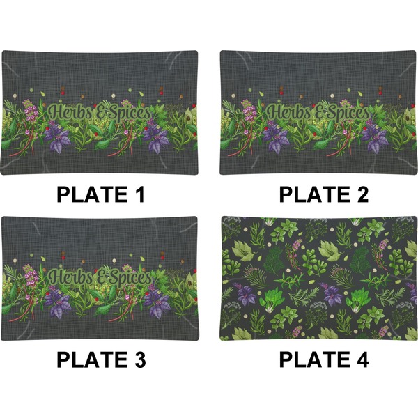 Herbs & Spices Set of Rectangular Dinner Plates (Approval)
