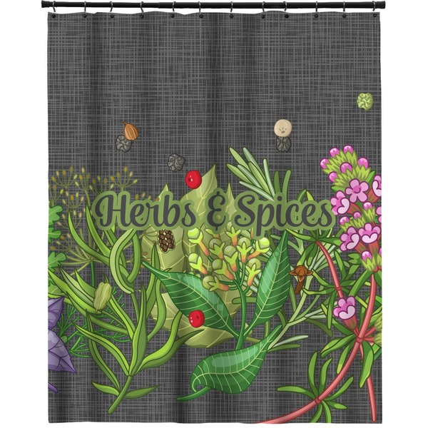 Custom Herbs & Spices Extra Long Shower Curtain - 70"x84" (Personalized)
