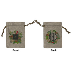 Herbs & Spices Small Burlap Gift Bag - Front & Back