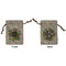 Herbs & Spices Small Burlap Gift Bag - Front and Back