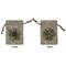 Herbs & Spices Small Burlap Gift Bag - Front & Back
