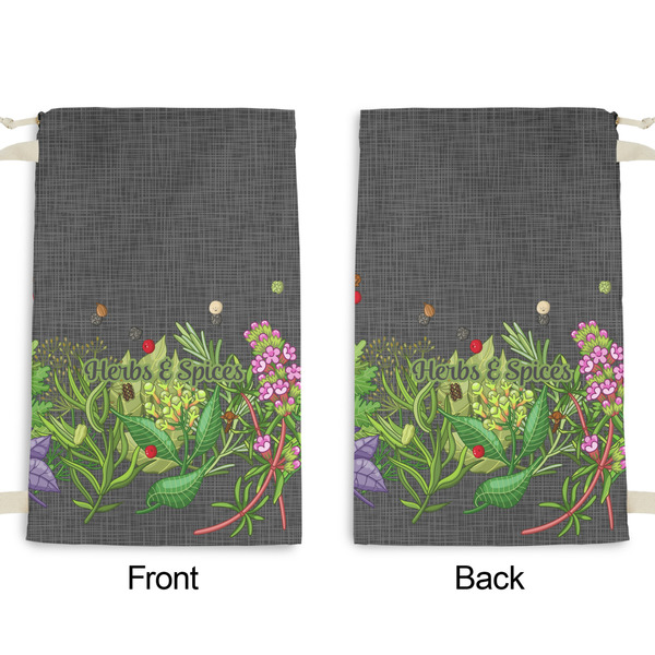 Herbs & Spices Small Laundry Bag - Front & Back View