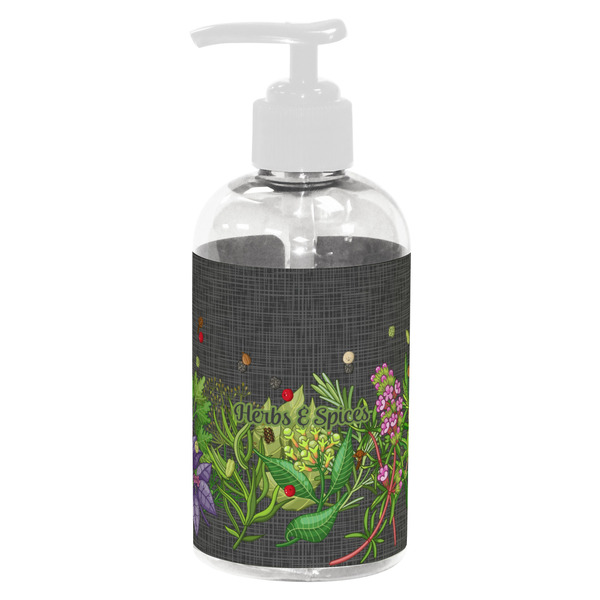 Custom Herbs & Spices Plastic Soap / Lotion Dispenser (8 oz - Small - White)