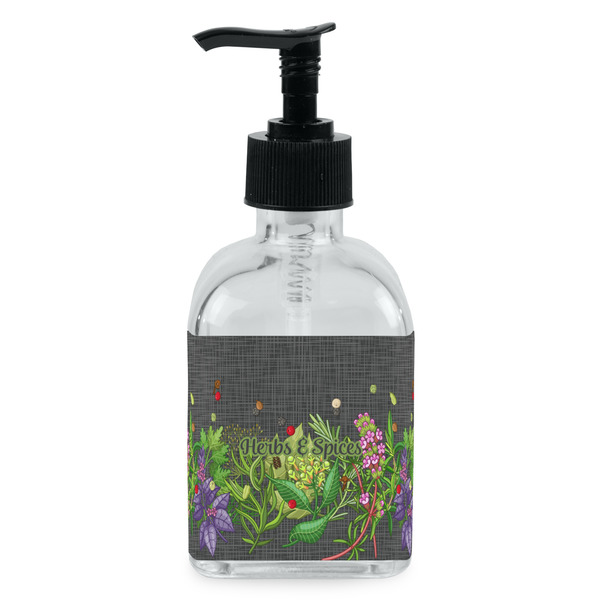 Custom Herbs & Spices Glass Soap & Lotion Bottle - Single Bottle