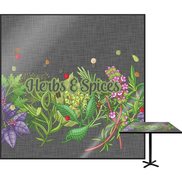 Custom Herbs & Spices Square Table Top - 24" (Personalized)