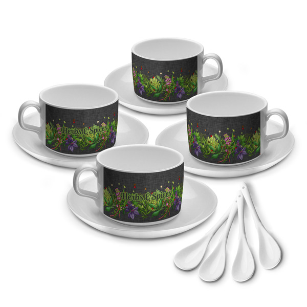 Custom Herbs & Spices Tea Cup - Set of 4 (Personalized)