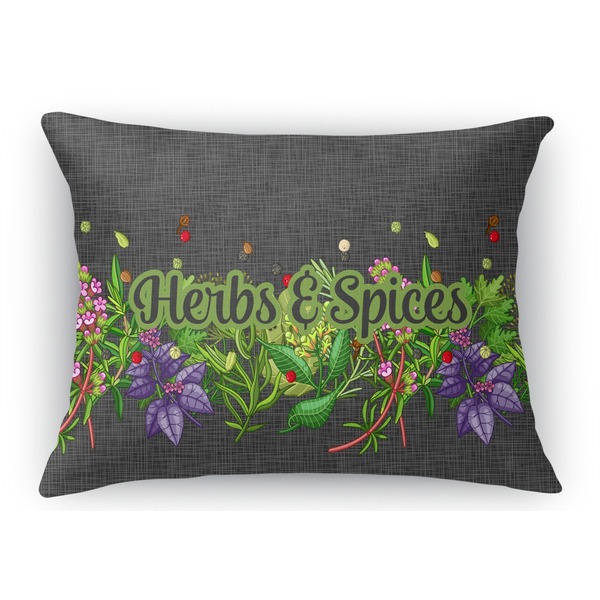 Custom Herbs & Spices Rectangular Throw Pillow Case (Personalized)