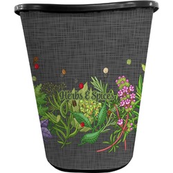 Herbs & Spices Waste Basket - Double Sided (Black) (Personalized)