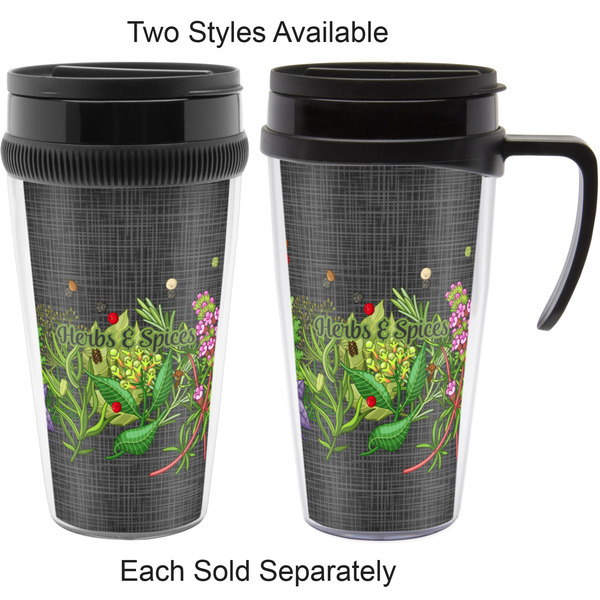 Herbs & Spices Travel Mugs - with & without Handle