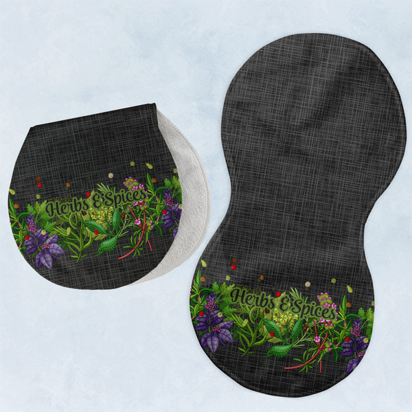 Herbs & Spices Two Peanut Shaped Burps - Open and Folded