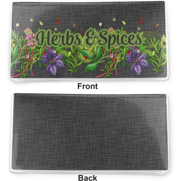 Herbs & Spices Vinyl Check Book Cover - Front and Back