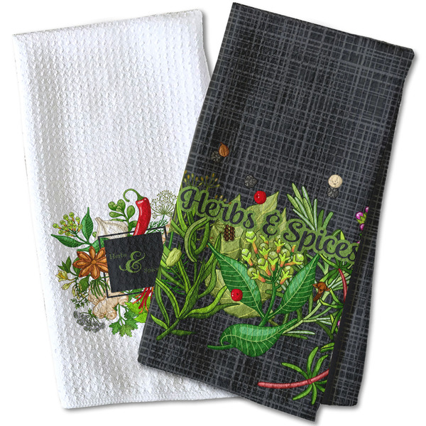 Herbs & Spices Waffle Weave Towels - Two Print Styles