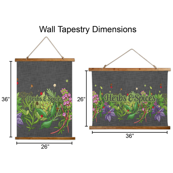 Herbs & Spices Wall Hanging Tapestries - Parent/Sizing