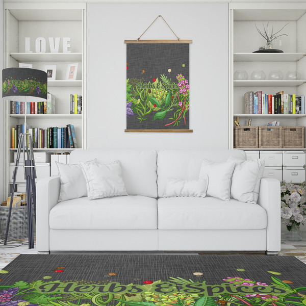 Herbs & Spices Wall Hanging Tapestry - Portrait - IN CONTEXT