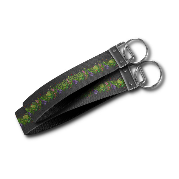 Herbs & Spices Webbing Keychain FOBs - Size Comparison