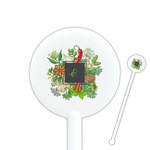 Herbs & Spices 5.5" Round Plastic Stir Sticks - White - Single Sided