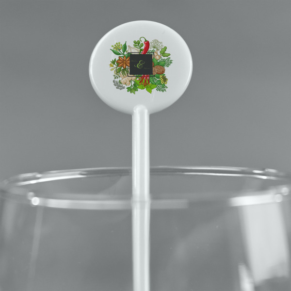 Herbs & Spices White Plastic 5.5" Stir Stick - Round - Main